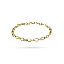 Link Round Diamond Bracelet