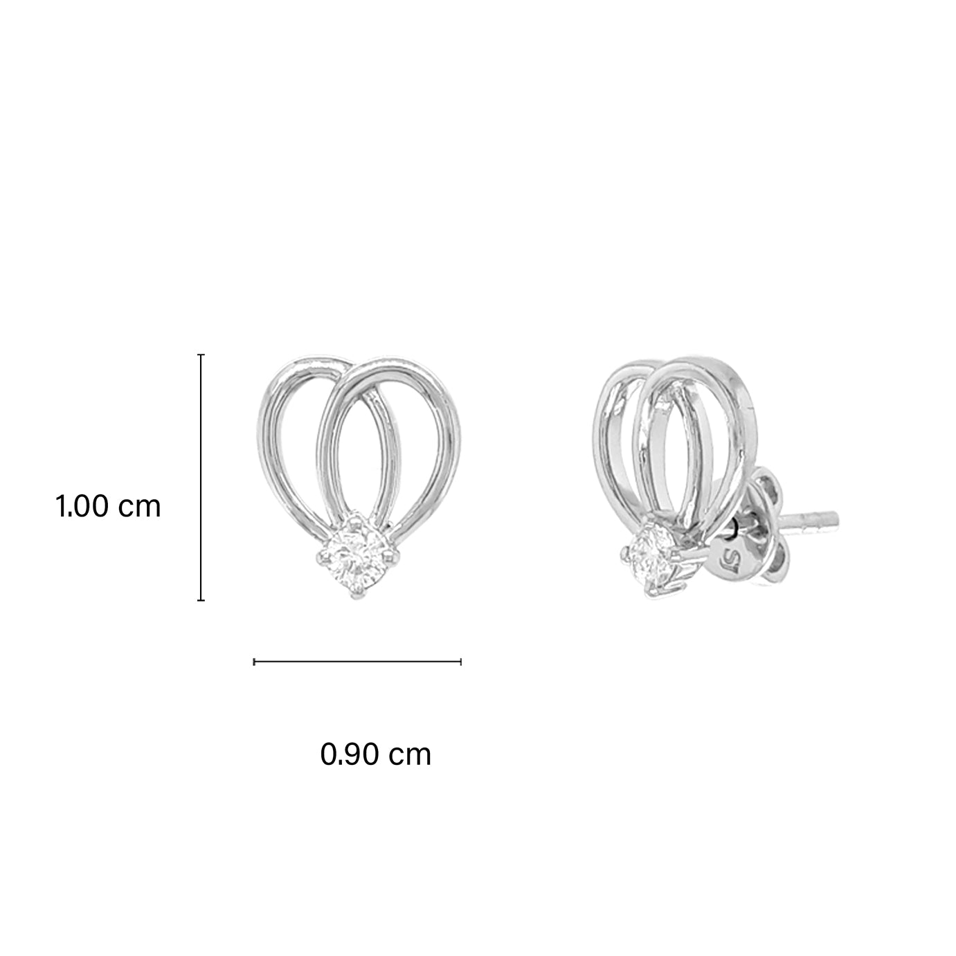 Bow Round Diamond Earrings