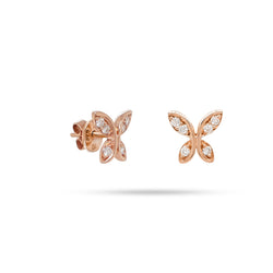 Butterfly Round Diamond Earrings