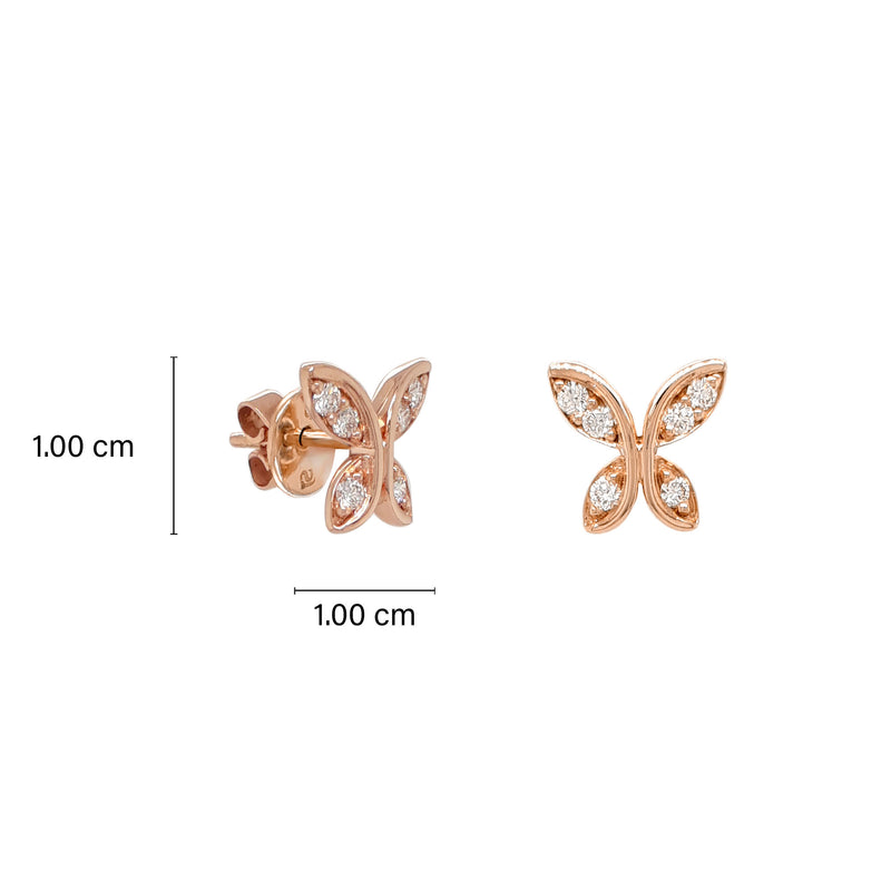 Butterfly Round Diamond Earrings