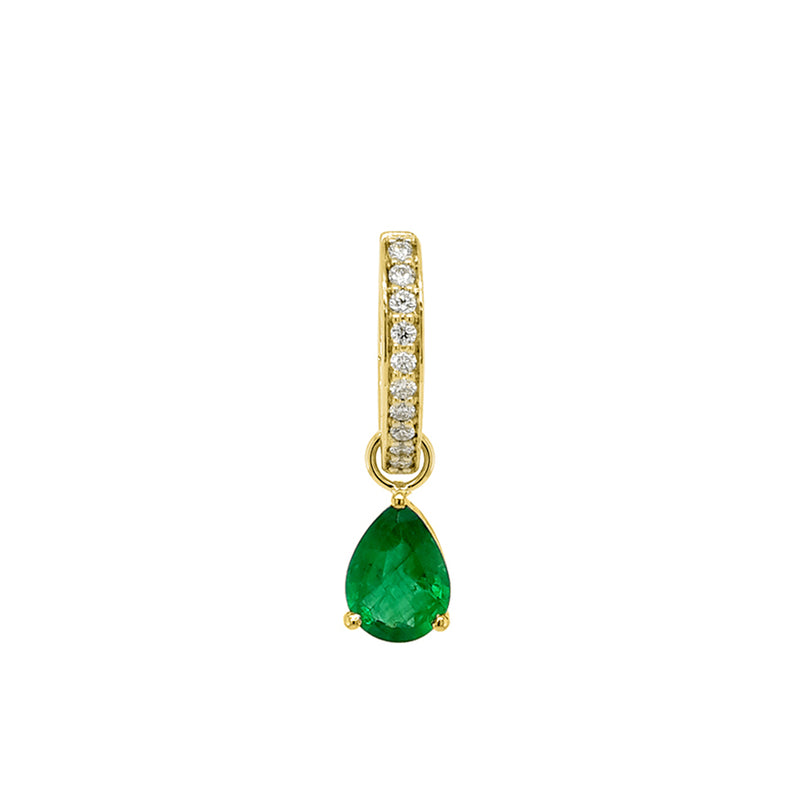 DETACHABLE EMERALD PEAR ONLY DROPS