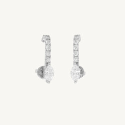 Marquise Round Diamond Earrings