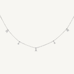 Personalized Three Letter Pear Diamond Choker