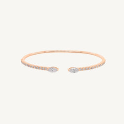 Solitaire Marquise Diamond Spring Bangle