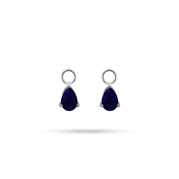 Detachable Blue Sapphire Pear Only Drops
