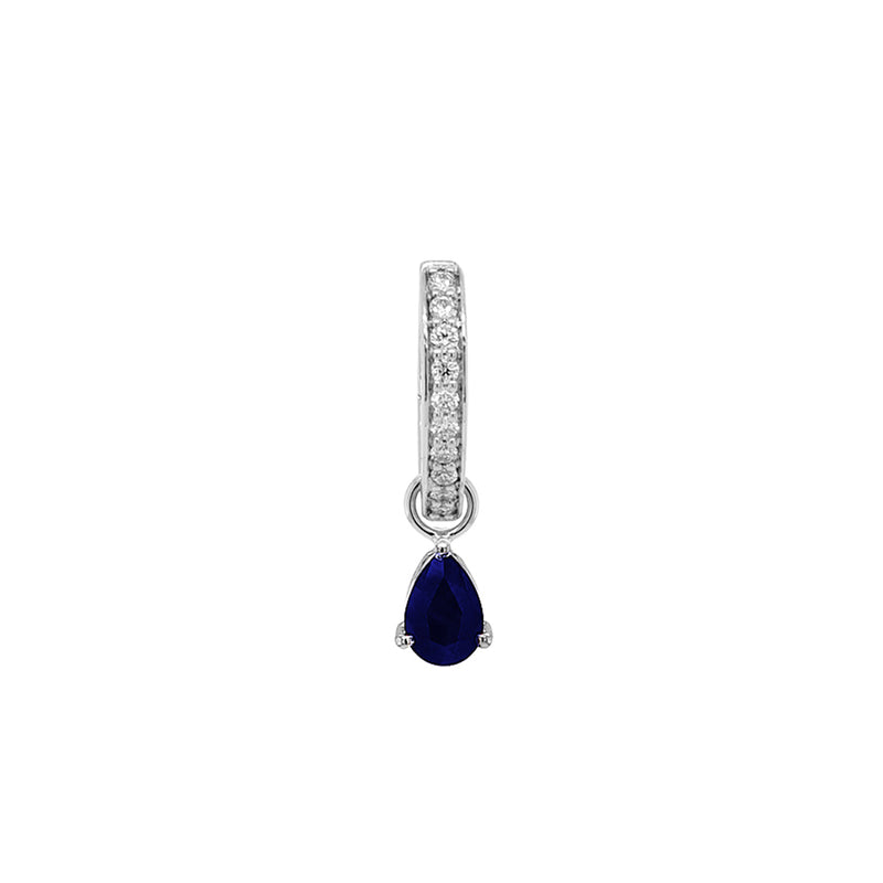 Detachable Blue Sapphire Pear Only Drops