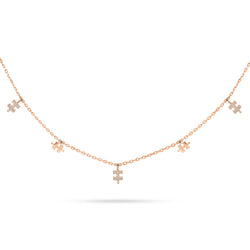 Dangling Smart Love Round Diamond Choker