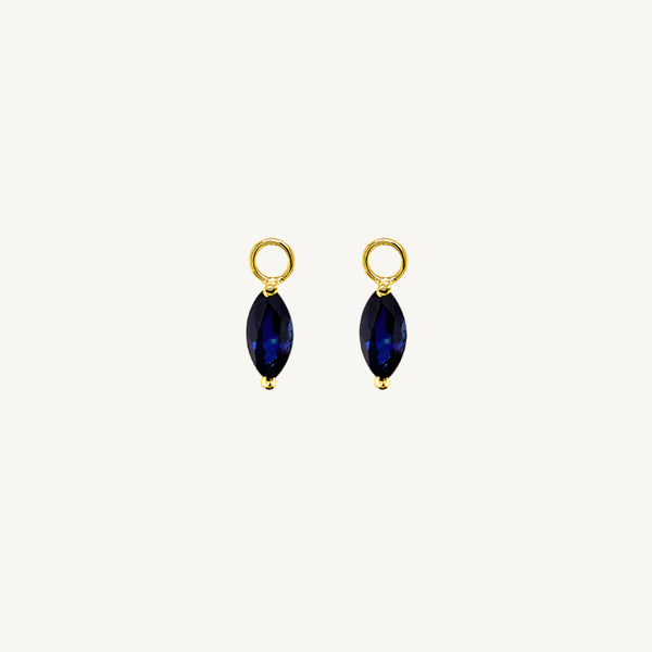 Detachable Blue Sapphire Marquise Only Drops