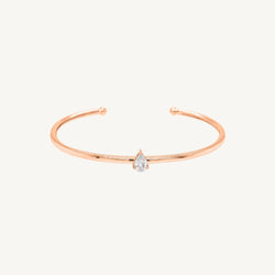 Pear Shape Solitaire Bangle