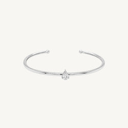 Pear Shape Solitaire Bangle