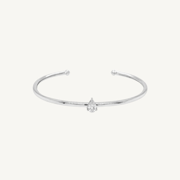 Pear Shape Solitaire Bangle