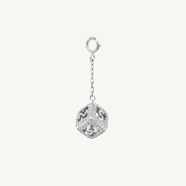 Personalized Round Diamond Dice Charms