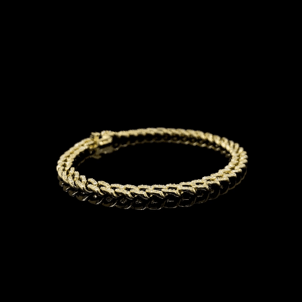 Link Round Diamond Bracelet