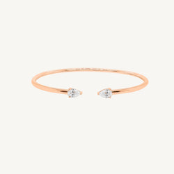 Pear Diamond Open Bangle