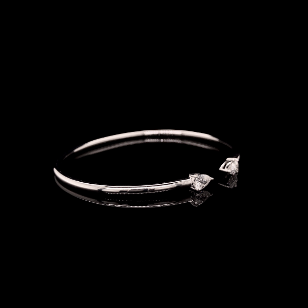 Pear Diamond Open Bangle