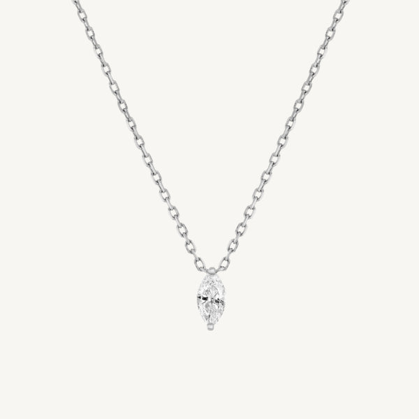 Solitaire Marquise Diamond Pendant