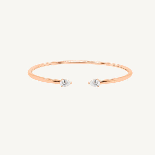 Spring Pear Diamond Bangle