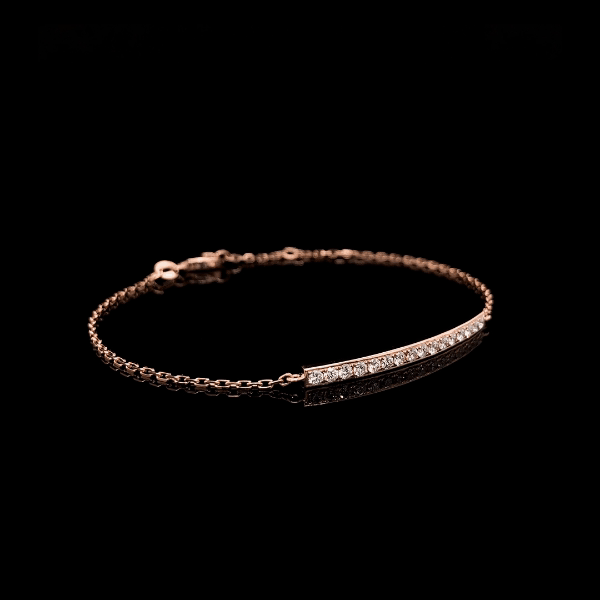 Round Diamond Line Bracelet