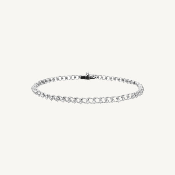 Link Round Diamond Bracelet