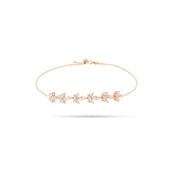Solitaire Pear and Marquise Diamond Trio Bracelet