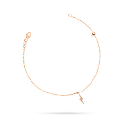 Round Diamond Thunder Anklet