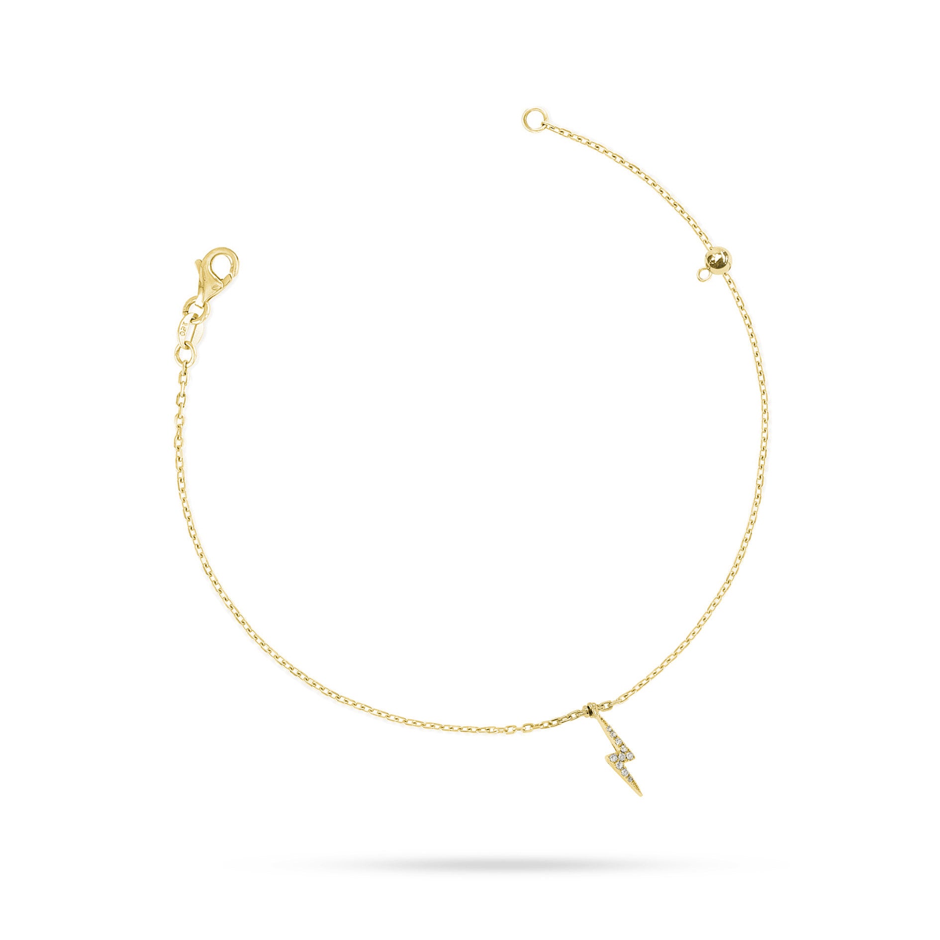 Round Diamond Thunder Anklet