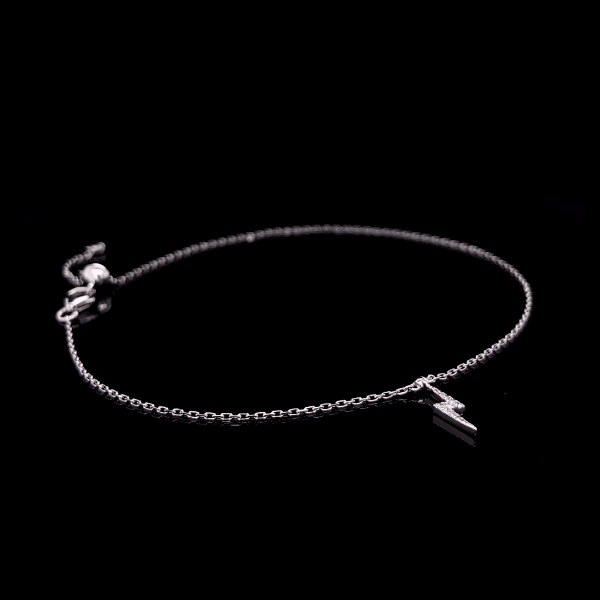 Round Diamond Thunder Anklet
