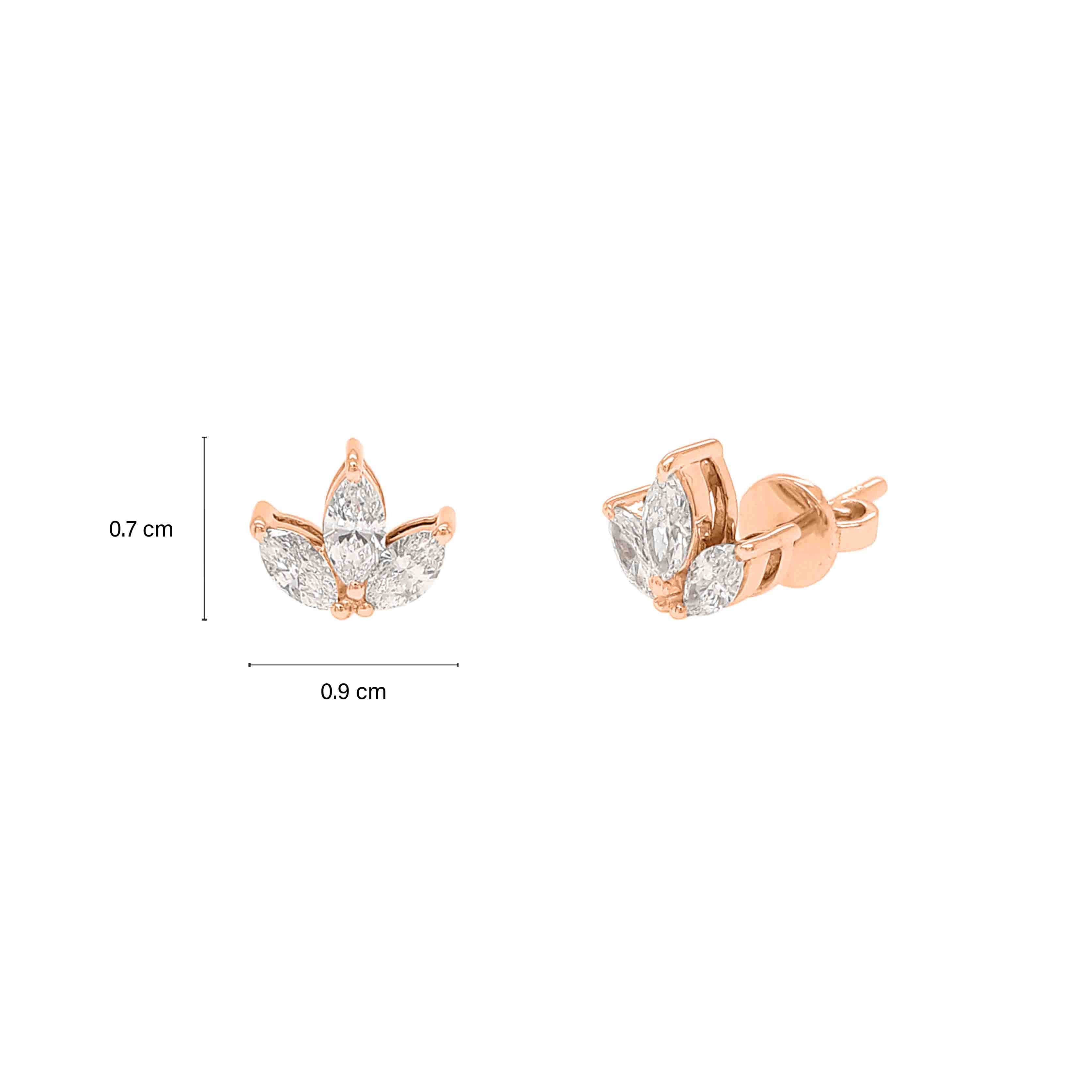 Marquise Trio Diamond Earrings
