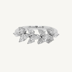 Solitaire Trio Marquise and Pear Diamond Ring