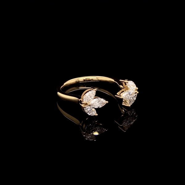 'U Shaped' Trio Diamond Ring