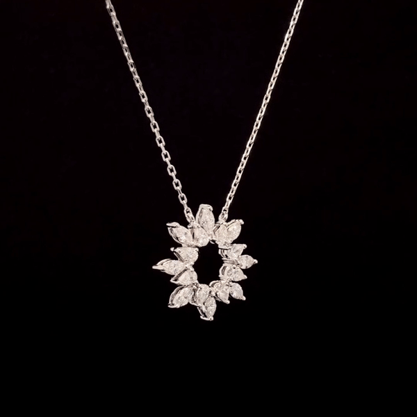 Sunshine Pear and Marquise Diamond Pendant