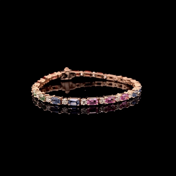 Multicolor sapphire bracelet clearance