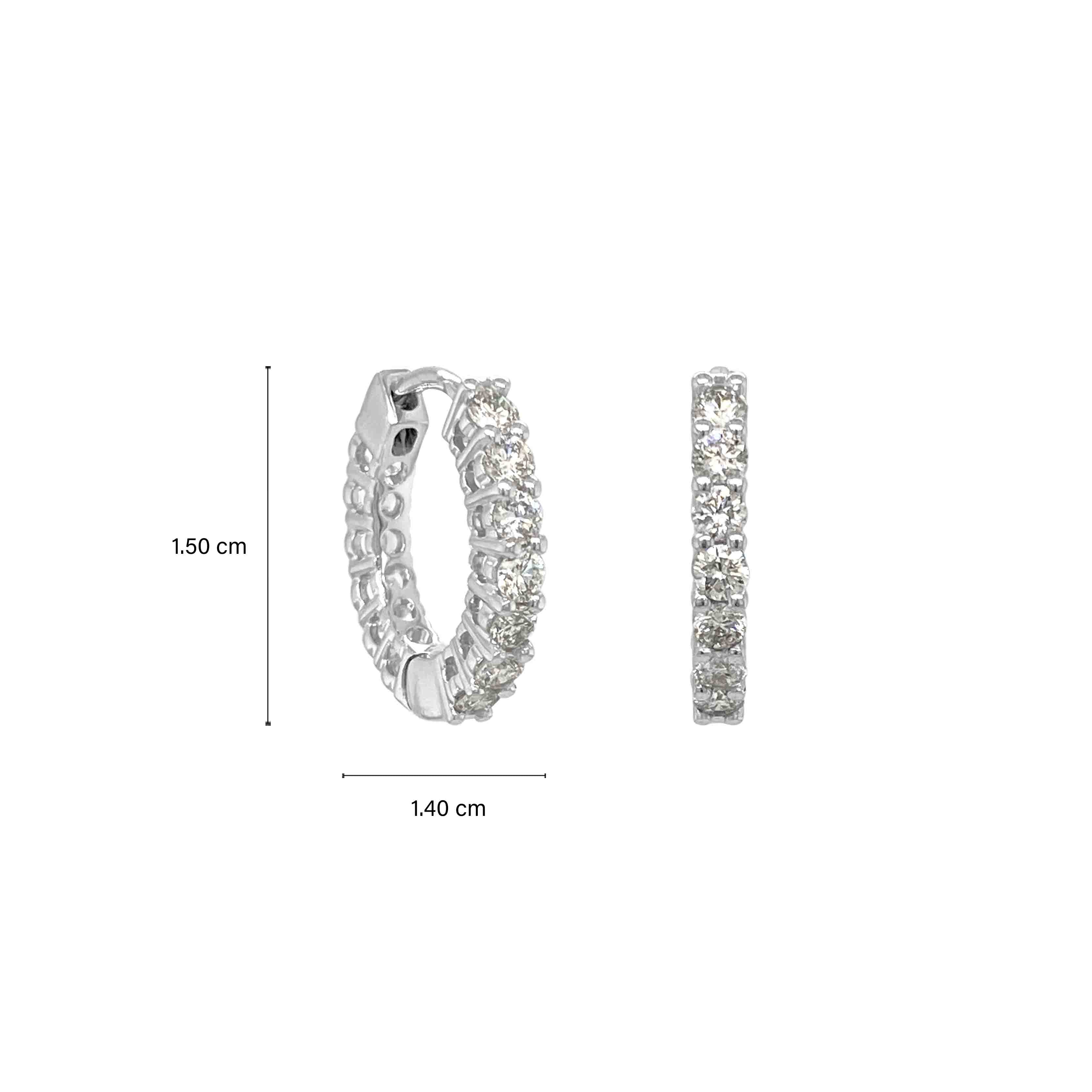 Diamond j sale hoop earrings