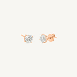 Round Diamond Solitaire Studs