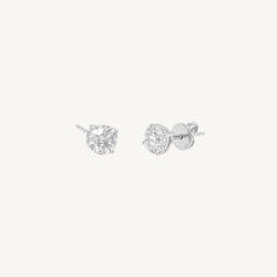 Round Diamond Solitaire Studs