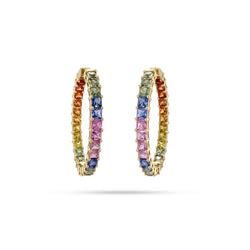 Rainbow Princess Hoop Earrings