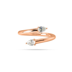 Solitaire Pear Diamond Ring