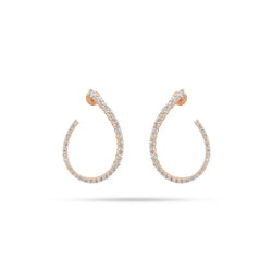 Arc Hoop Diamond Earrings