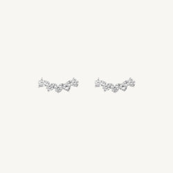 Round Diamond Arc Earrings