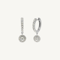 Round Diamond Huggie Earrings