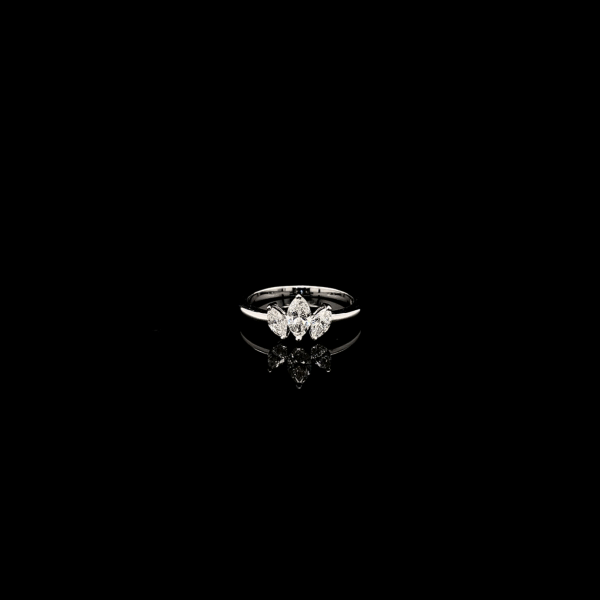 Crown Marquise Diamond Ring