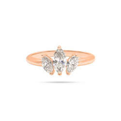 Crown Marquise Diamond Ring