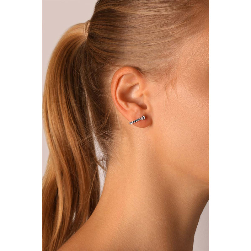 Pear Round Diamond Earrings