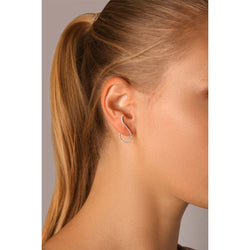 Arc Round Diamond Earrings