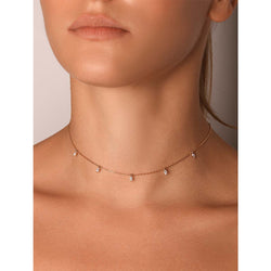 DANGLING MARQUISE DIAMOND CHOKER