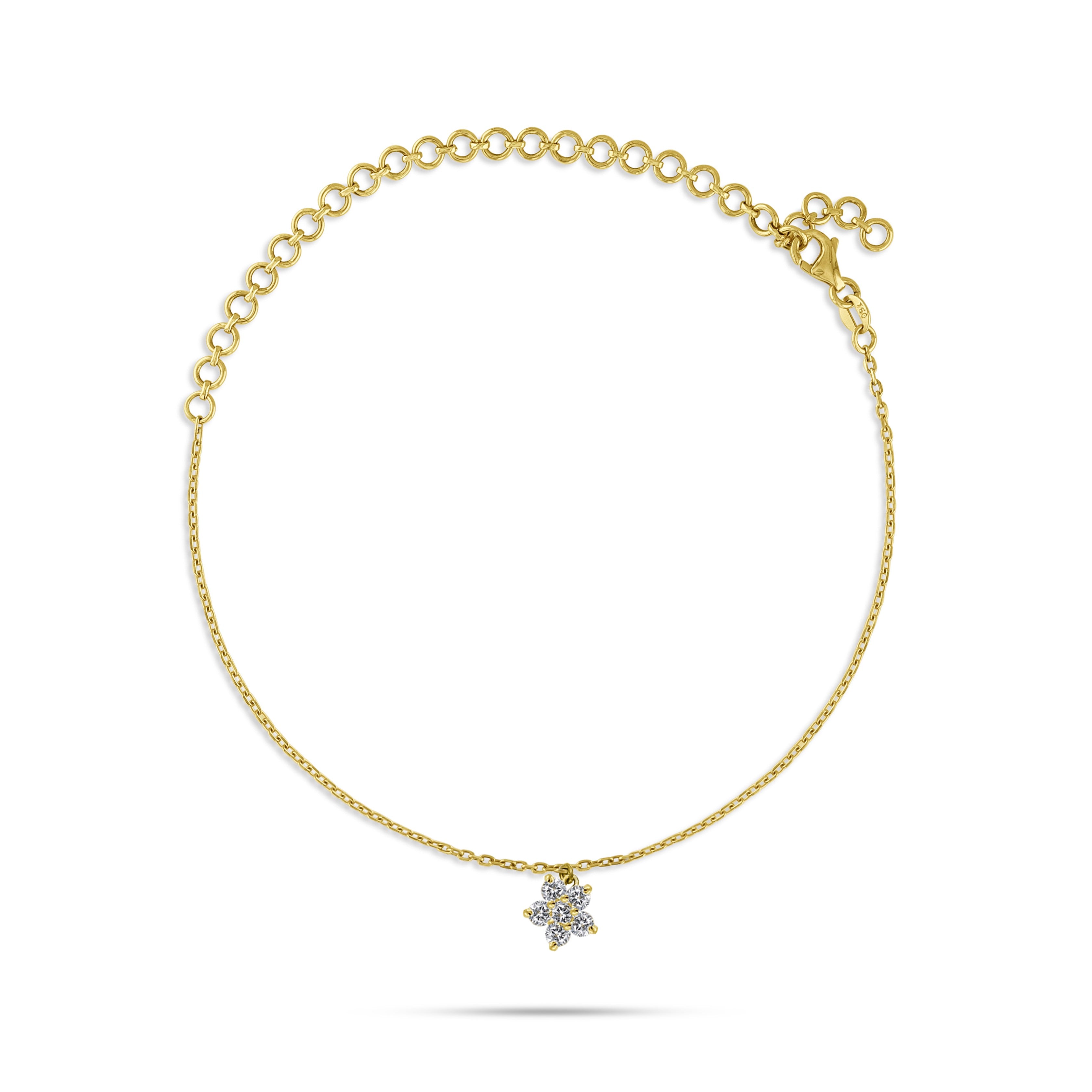 Bloom Round Diamond Anklet