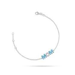 PERSONALIZED THREE LETTER ENAMEL DIAMOND BRACELET