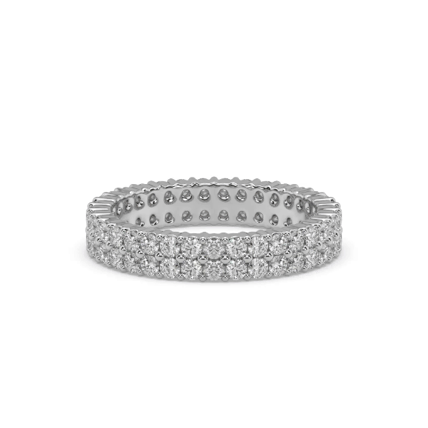Classic Round Diamond Double Eternity Band