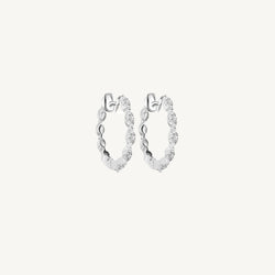 Marquise Diamond Hoop Earrings