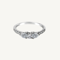 Trio Pear Round Diamond Ring